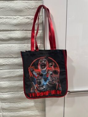 Exclusive official Terrifier Art the Clown Halloween horror tote bag